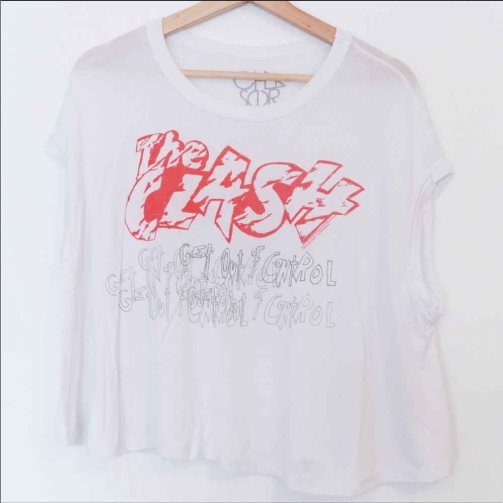 The Clash crop rocker band tee